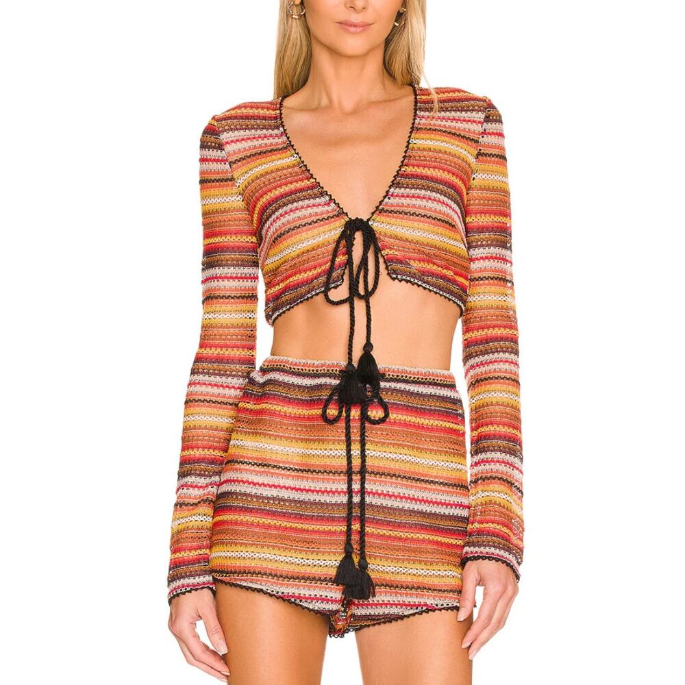House of Harlow 1960 x REVOLVE Camila Crochet Stripe Matching Set NWT